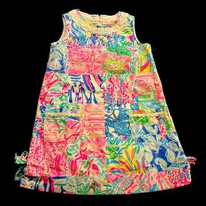 Worn 1x Lilly Pulitzer size 5 patchwork shift dress